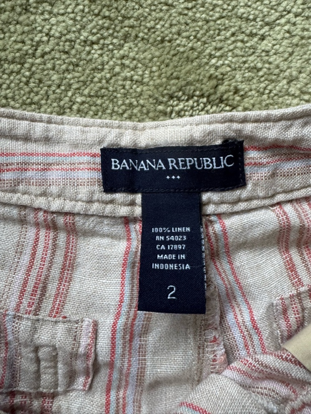 Striped Linen Shorts - Picture 3 of 3